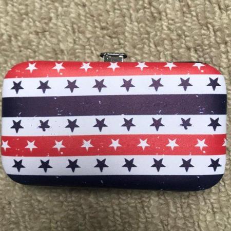 Image 2 of New 5 part manicure set in Stars & Stripes case. Can post.