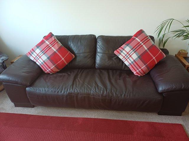 Leather brown sofa FREE