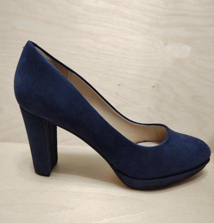 Image 20 of New Clark's Narrative Kendra Sienna Navy Suede Shoes UK 5.5