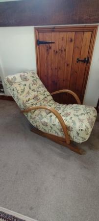 Image 3 of Post-war (1940's) upholstered rocking chair