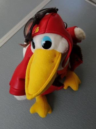Image 3 of Duck Soft Toy Pilot. Size: 9.1/2" Tall.