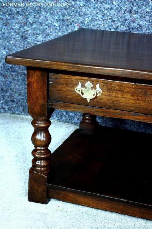 Image 13 of A TITCHMARSH & GOODWIN STYLE OAK TWO DRAWER COFFEE TEA TABLE
