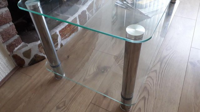 Image 3 of Glass chrome coffee / TV table