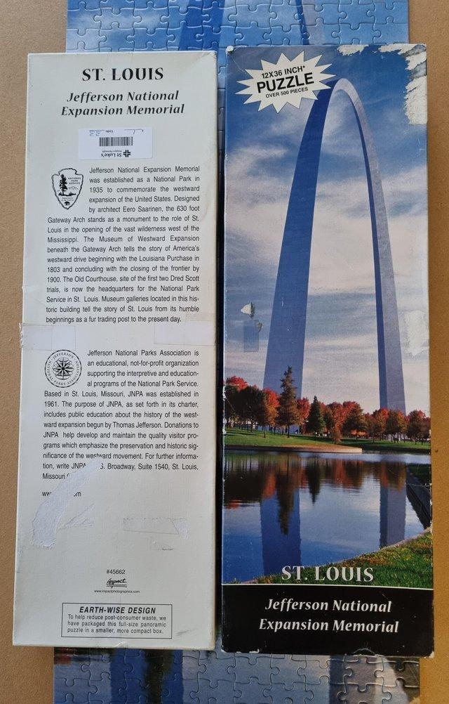 Preview of the first image of 500+ piece jigsaw called ST.LOUIS, JEFFERSON NATIONAL MEMORI.