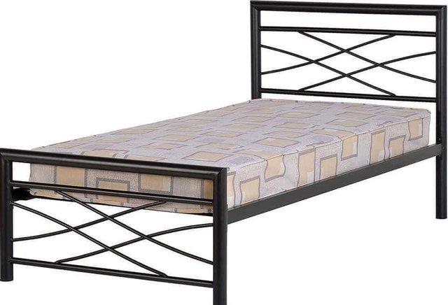 Preview of the first image of Single Kelly black metal bed frame.