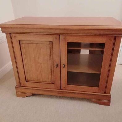 Preview of the first image of Immaculate Solid Oak TV or Games Storage Cabinet Cupboard.