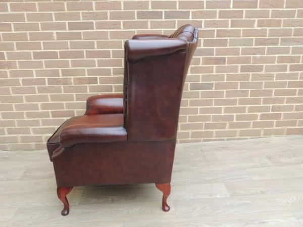 Image 8 of Luxury Queen Anne Chesterfield Wingback Armchair (UK Deliver