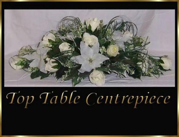 Image 1 of 1 Kelly Ivory Wedding Flowers Top Table Decoration