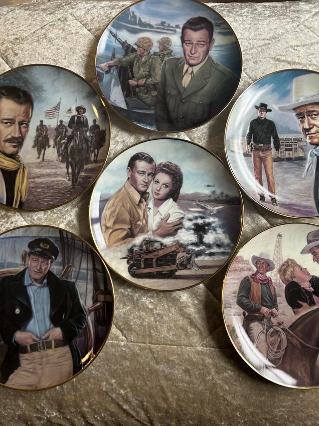 Preview of the first image of John Wayne decorative plates x 6.