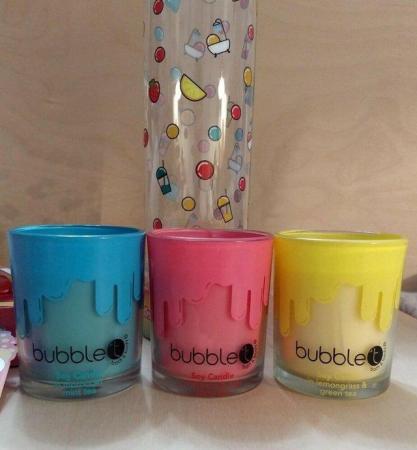Image 7 of Bubble T Cosmetics 3 Scented Soy Candles Mint, Berry, Lemon