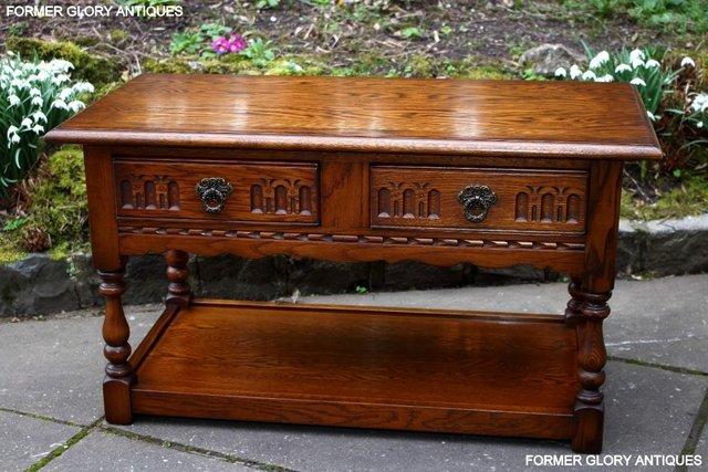 Image 87 of OLD CHARM LIGHT OAK TWO DRAWER COFFEE TABLE TV UNIT STAND