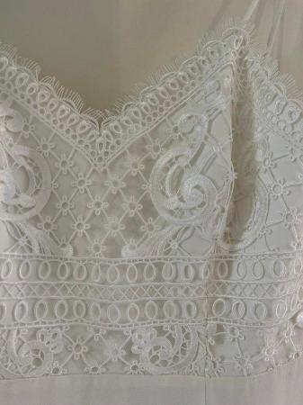 Image 9 of WHISTLES SYLVIE EMBROIDERED LACE FISHTAIL WEDDING DRESS