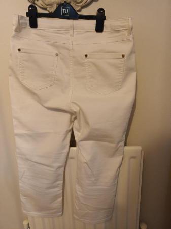 Image 3 of M&S Cropped white per una jeans
