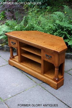 Image 66 of AN OLD CHARM FLAXEN OAK CORNER TV CABINET STAND MEDIA UNIT