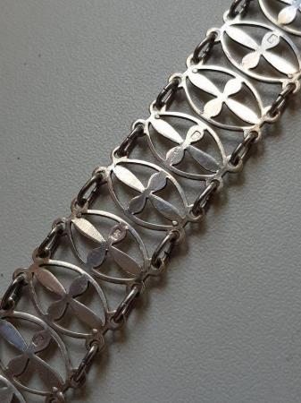 Image 3 of Vintage 1970 london unusual sterling silver bracelet boxed