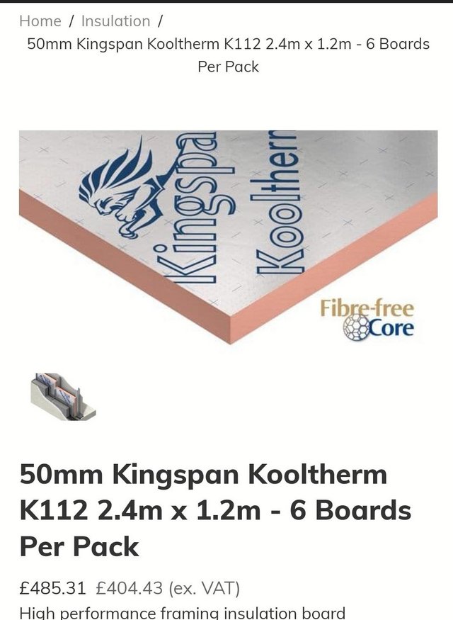 Preview of the first image of Kingspan kool therm insulation boards.