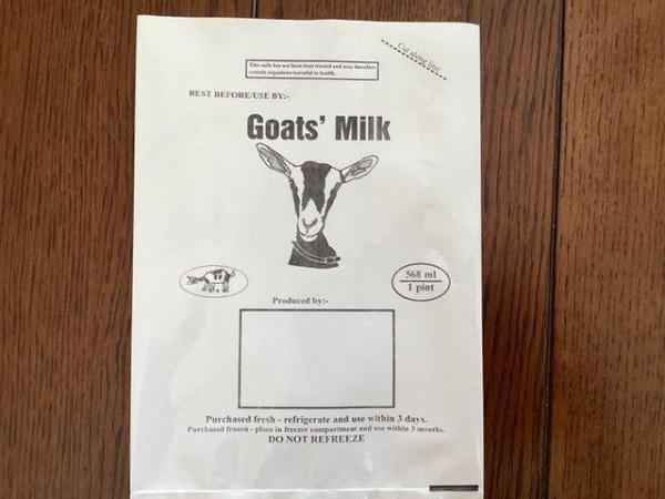 Image 1 of Goats milk bags sold in packs of 100