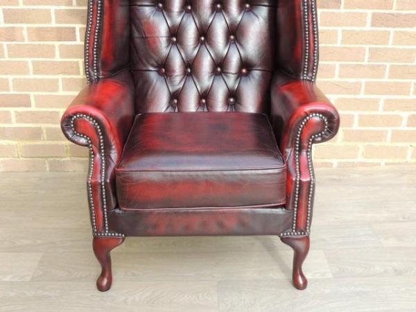Image 11 of Chesterfield Queen Anne Ox Blood Excellent Armchair (UK Deli