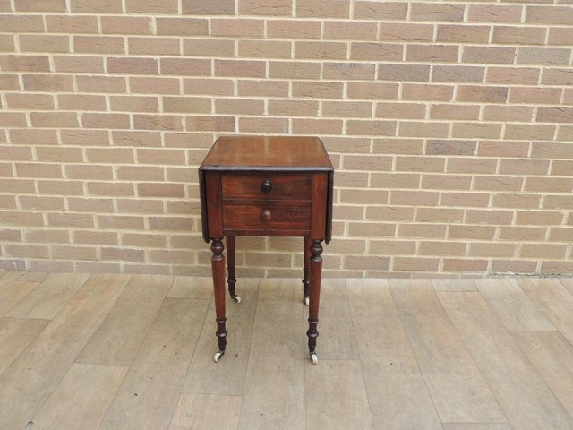 Preview of the first image of Edwardian Extendable Side Table (UK Delivery).