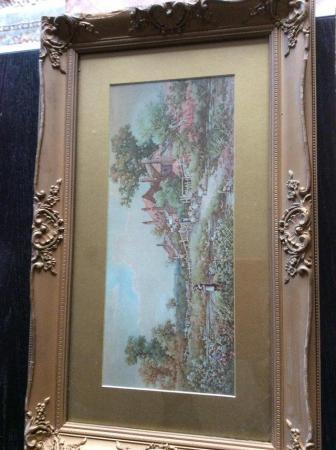 Image 3 of Beautiful old print byS Bowers in original frame.