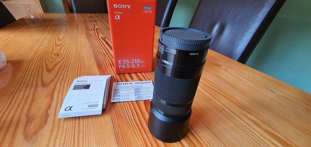 Image 3 of Sony SEL 55210 E mount telephoto lense.