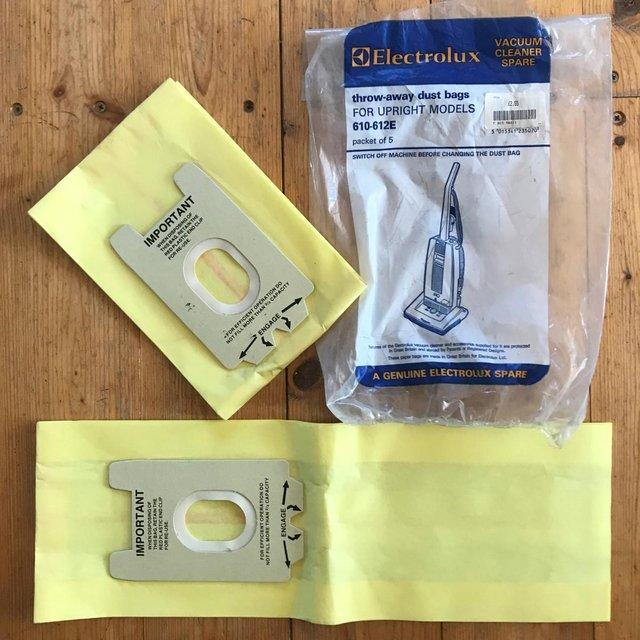 Preview of the first image of 2 genuine Electrolux upright vacuum cleaner bags 610-612E..