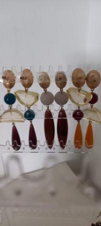 Image 3 of 3 x pairs of statement funky dangly earrings