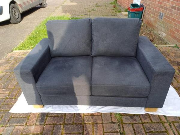 Image 1 of 2-seater Sofas (×2) - Charcoal Grey