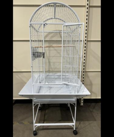 Image 1 of Parrot-Supplies Alabama Dome Top Bird Cage - White