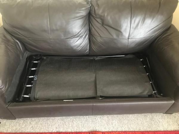 Image 2 of Quality leather sofa bed