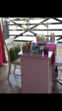 Image 1 of Nail desk salon beauty home work computer laptop study desk