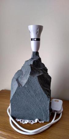 Image 1 of Nicely Weighted Slate Table Lamp