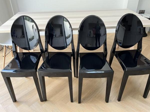Image 1 of Set of 4 original Kartell Victoria Ghost Chairs