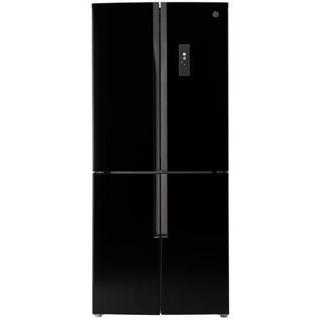 Preview of the first image of HOOVER BLACK 4 DOOR AMERICAN STYLE FRIDGE FREEZER-FROST FREE.