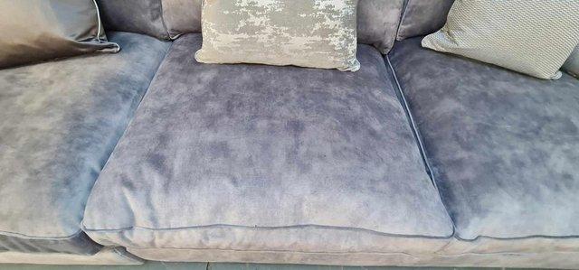 Image 3 of Emperor in Lucerne Silver mix fabric large 4 seater sofa