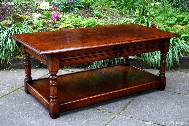 Image 49 of A TITCHMARSH AND GOODWIN STYLE OAK TWO DRAWER COFFEE TABLE