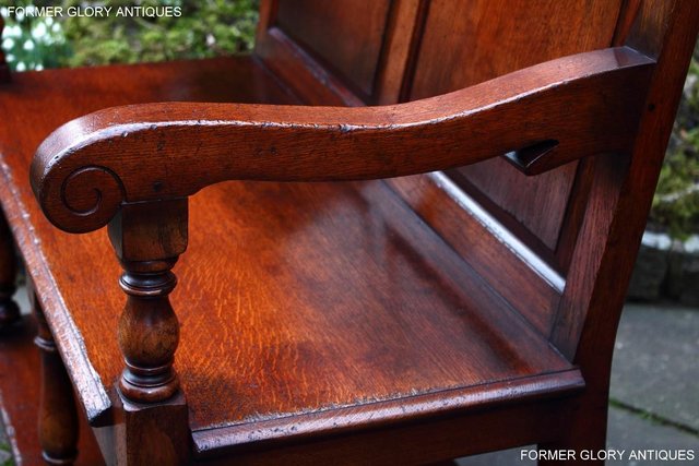 Image 70 of A TITCHMARSH AND GOODWIN TAVERN SEAT HALL SETTLE BENCH PEW