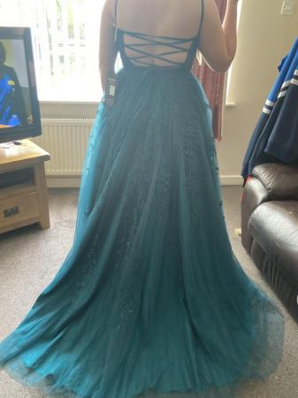 Image 6 of Emerald green prom dress size L