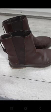 Image 2 of Mens brown leather ankle boots new