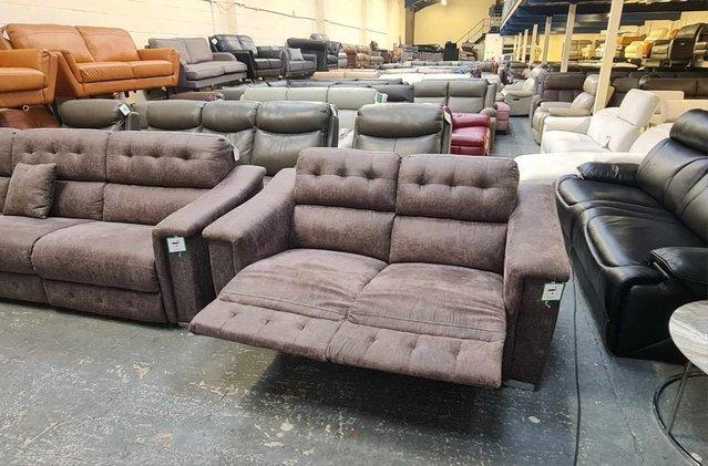 Image 4 of La-z-boy Hollywood brown fabric 4+2 seater sofas
