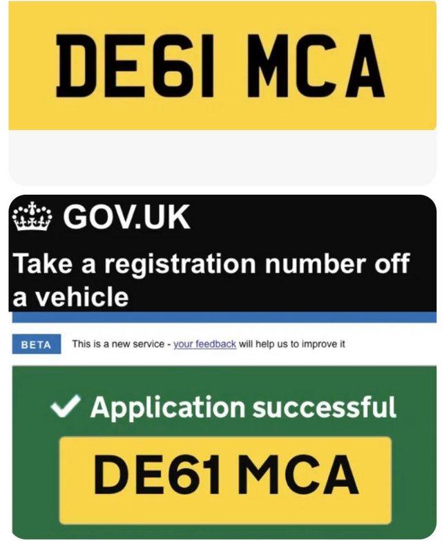 Preview of the first image of Personalised private Number Plate DEB DESI DESIA DEBBIE MAC.