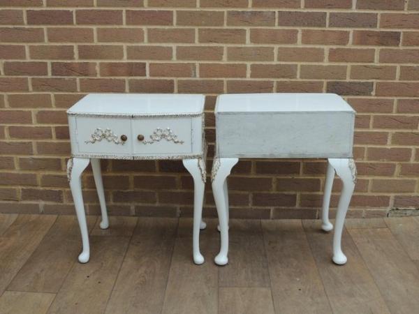 Image 14 of Pair of Queen Anne Glossy Bedside Tables (UK Delivery)