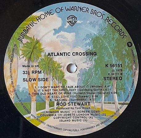 Image 3 of ROD STEWART ‘Atlantic Crossing’ 1975 UK 1st A3/B3 LP. EX/VG