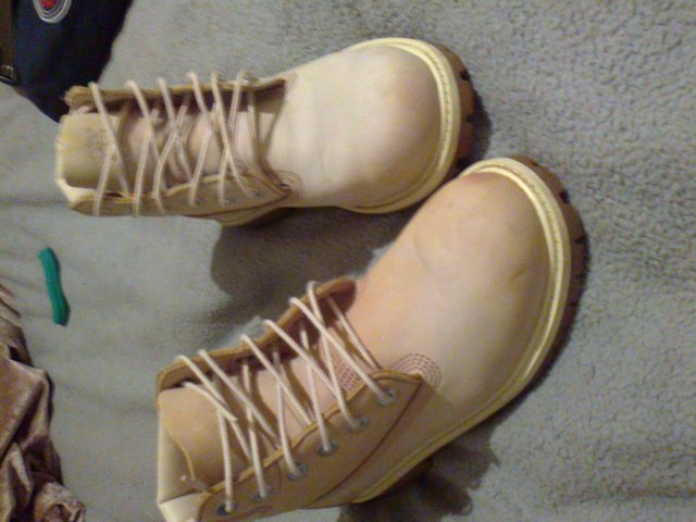 Preview of the first image of Children Timberland boots worn but in good condition.