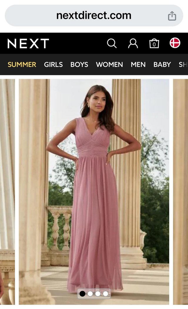 Preview of the first image of Lipsy bridesmaid pink long dress.