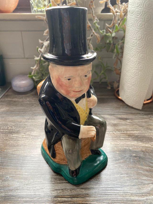 Preview of the first image of Winston Churchill Jug with top hat lid.