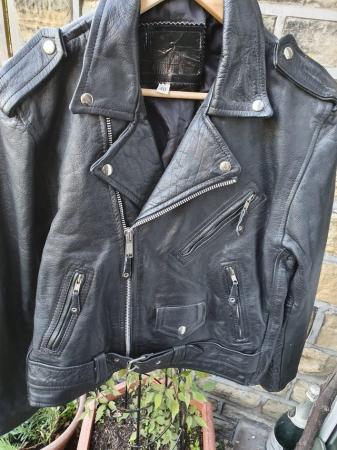Image 2 of Black bikers leather jacket