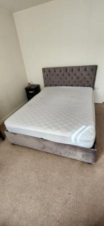 Image 2 of Upholstered King Size Ottoman Bed with Storage