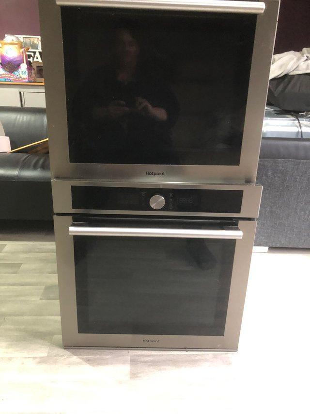 Preview of the first image of Hotpoint built in ovens x2 &microwave offers.