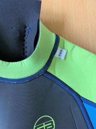 Image 3 of NEW WETSUIT with Long Sleeves - fits 5-6 yrs Blue & Lime